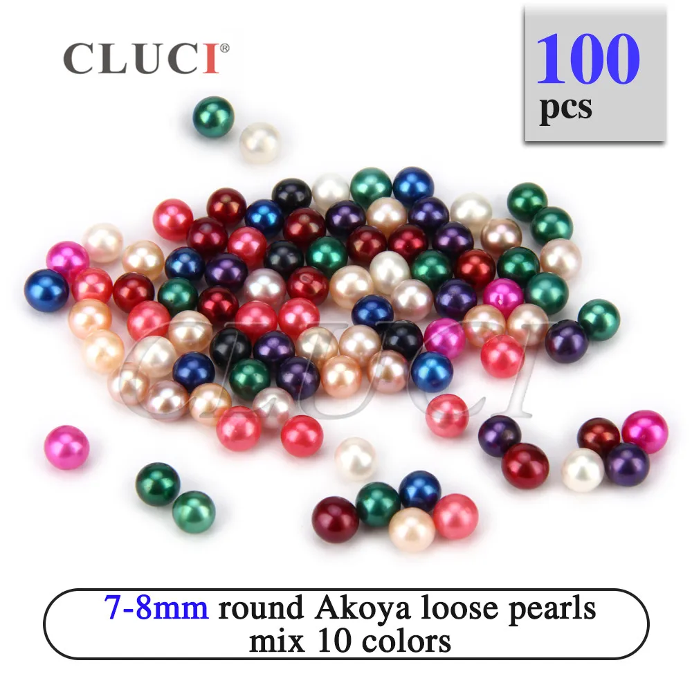 CLUCI 100pcs Wholesale Round 7-8mm Cultured Akoya Rainbow Pearl Beads Mixed 10 Colors Real Akoya Pearl Beads For Jewelry Making
CLUCI 100pcs Wholesale Round 7-8mm Cultured Akoya Rainbow Pearl Beads Mixed 10 Colors Real Akoya Pearl Beads For Jewelry Making