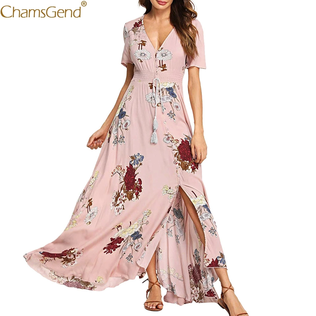 Summer Dresses Women 2019 V-Neck Floral Print Button Up Split Beach Dresses And Tunics Plus Size Bohemian Beach Dress Women Jun
Summer Dresses Women 2019 V-Neck Floral Print Button Up Split Beach Dresses And Tunics Plus Size Bohemian Beach Dress Women Jun