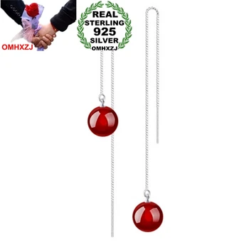 OMHXZJ Wholesale star Fashion woman jewelry Black red round ball long Bohemia agate 925 sterling silver earrings Ear wire YS123
OMHXZJ Wholesale star Fashion woman jewelry Black red round ball long Bohemia agate 925 sterling silver earrings Ear wire YS123