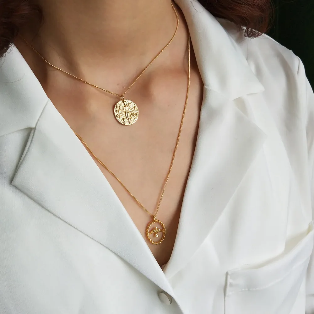 MLKENLY 925 Sterling Silver Pendant jewelry Choker Embossed Dreamy Baroque Constellation Gold Color Chain Necklace For Women
MLKENLY 925 Sterling Silver Pendant jewelry Choker Embossed Dreamy Baroque Constellation Gold Color Chain Necklace For Women