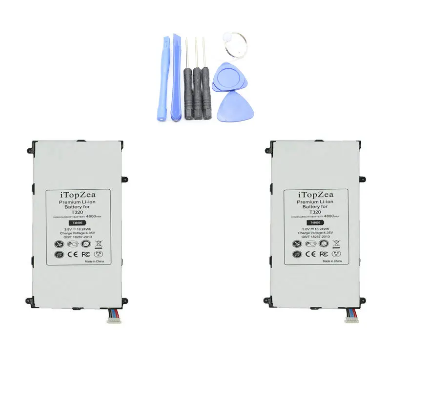 iTopZea 2x4800mAh/18.24Wh T4800E Battery Replacement For Samsung Galaxy Tab Pro 8.4 inch 8.4" T320 T321 T325 SM-T320 SM-321+tool
iTopZea 2x4800mAh/18.24Wh T4800E Battery Replacement For Samsung Galaxy Tab Pro 8.4 inch 8.4" T320 T321 T325 SM-T320 SM-321+tool