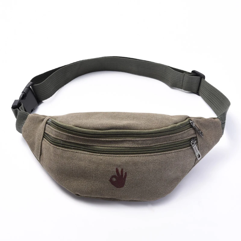 Male Casual Functional Waist Bag fashional canvas purse Creative ok gestures purse waist package for man Canvas Hip Bag
Male Casual Functional Waist Bag fashional canvas purse Creative ok gestures purse waist package for man Canvas Hip Bag
