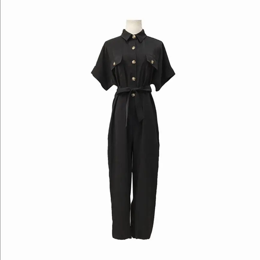 Fashion Korean Tooling Jumpsuit Female Summer 2021 New Wild Shirt Collar Jumpsuit Student Handsome Long Pants
Fashion Korean Tooling Jumpsuit Female Summer 2021 New Wild Shirt Collar Jumpsuit Student Handsome Long Pants