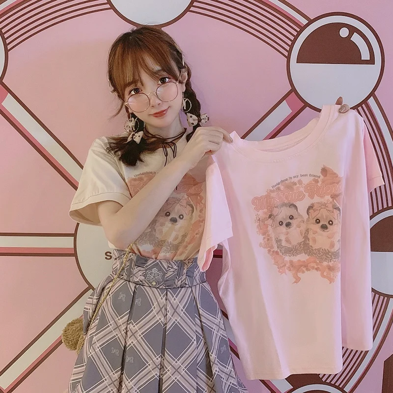 Princess sweet lolita T-shirt Bobon21 Sweet Lovely Hedgehog Short Sleeve Round Neck Cotton Loose T-shirt fashion women T1767
Princess sweet lolita T-shirt Bobon21 Sweet Lovely Hedgehog Short Sleeve Round Neck Cotton Loose T-shirt fashion women T1767