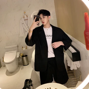 2019 Spring And Summer New Chinese Style Men's Seven-point Sleeve Cardigan Shorts Two-color Solid Color Cotton Casual Suit
2019 Spring And Summer New Chinese Style Men's Seven-point Sleeve Cardigan Shorts Two-color Solid Color Cotton Casual Suit