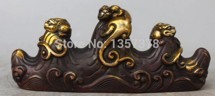 shitou 00497 8"Marked Chinese Bronze Gilt Dragon Beast PiXiu kylin Pen shelf Penholder Statue discount 30% (C0324)
shitou 00497 8"Marked Chinese Bronze Gilt Dragon Beast PiXiu kylin Pen shelf Penholder Statue discount 30% (C0324)