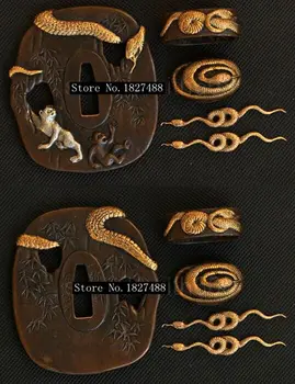 Top Quallty Brass Tsuba Hand Guard for Japanese Sword Samurai Katana or Wakizashi Nice Sword Fitting W/Monkey/Snake Design
Top Quallty Brass Tsuba Hand Guard for Japanese Sword Samurai Katana or Wakizashi Nice Sword Fitting W/Monkey/Snake Design