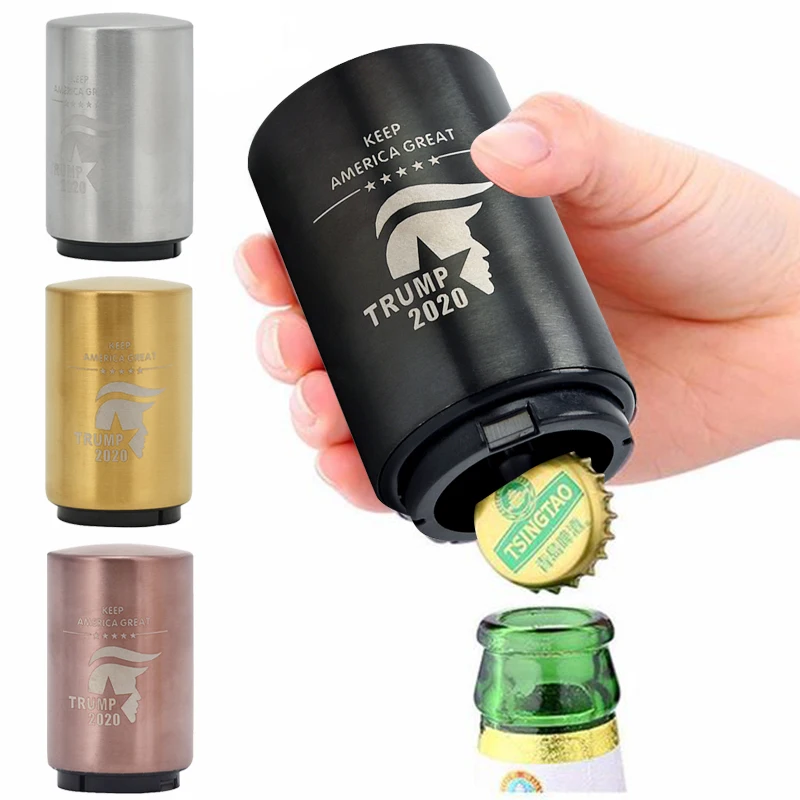 2019 New Trump 2020 Portable Magnetic Automatic Bottle Opener Stainless Steel Wine Beer Openers Best Gift Item
2019 New Trump 2020 Portable Magnetic Automatic Bottle Opener Stainless Steel Wine Beer Openers Best Gift Item