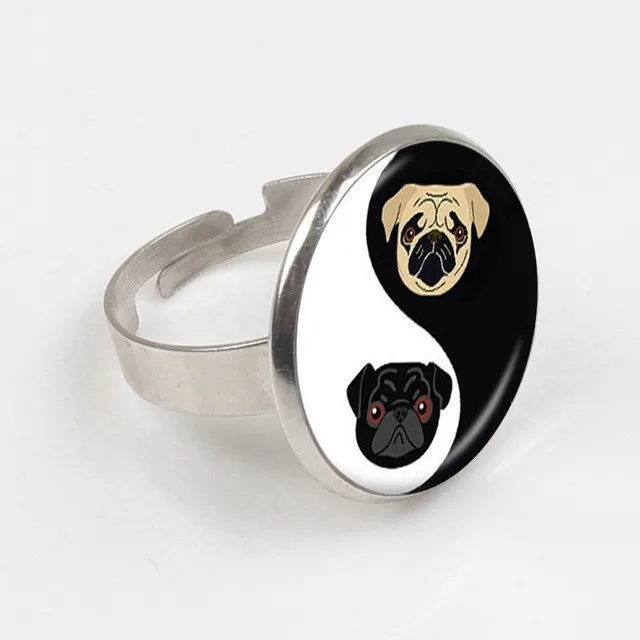 Yin Yang Pug Ring Black and Tan Bulldog Ring Dog Jewelry Gifts For Pug Lovers Rescue Jewellery, Glass Dome gift
Yin Yang Pug Ring Black and Tan Bulldog Ring Dog Jewelry Gifts For Pug Lovers Rescue Jewellery, Glass Dome gift