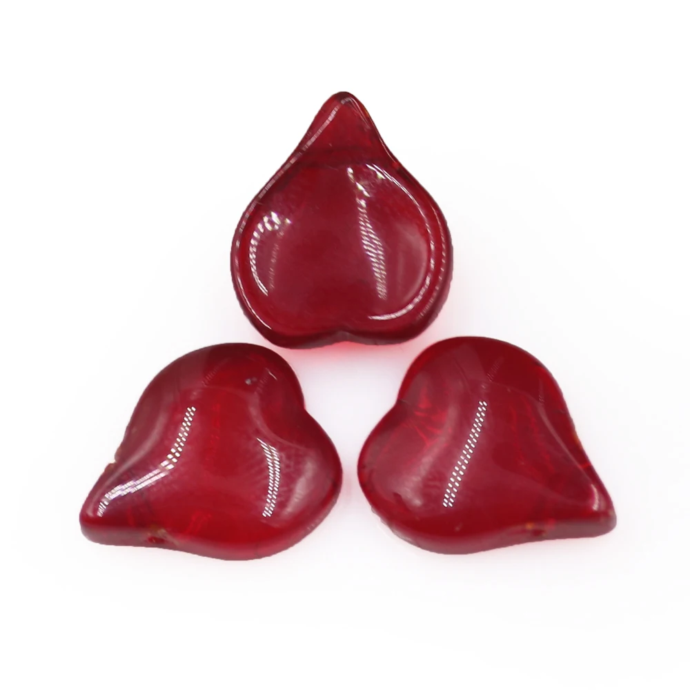 ZHUBI 30PCS 13*15mm Glass Heart Beads Red Color Cherry Blossom Petals For DIY Making Crystal Charms Pendant Jewelry Making
ZHUBI 30PCS 13*15mm Glass Heart Beads Red Color Cherry Blossom Petals For DIY Making Crystal Charms Pendant Jewelry Making