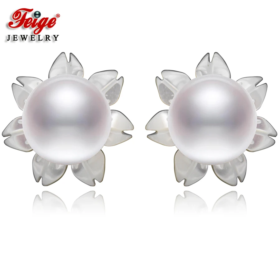 FEIGE 6-7mm White Freshwater Pearls Shell Carvings 925 Sterling Silver Stud Earrings For Women Exclusive Design Fine Jewelry 834
FEIGE 6-7mm White Freshwater Pearls Shell Carvings 925 Sterling Silver Stud Earrings For Women Exclusive Design Fine Jewelry 834