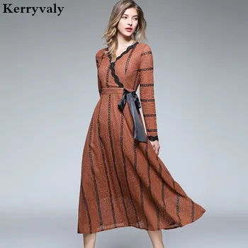Autumn Long Sleeves Maxi Vintage Lace Dress Vestidos Casuales Mujer 2020 Women Striped Long Party Dress Robe Longue K3276
Autumn Long Sleeves Maxi Vintage Lace Dress Vestidos Casuales Mujer 2020 Women Striped Long Party Dress Robe Longue K3276