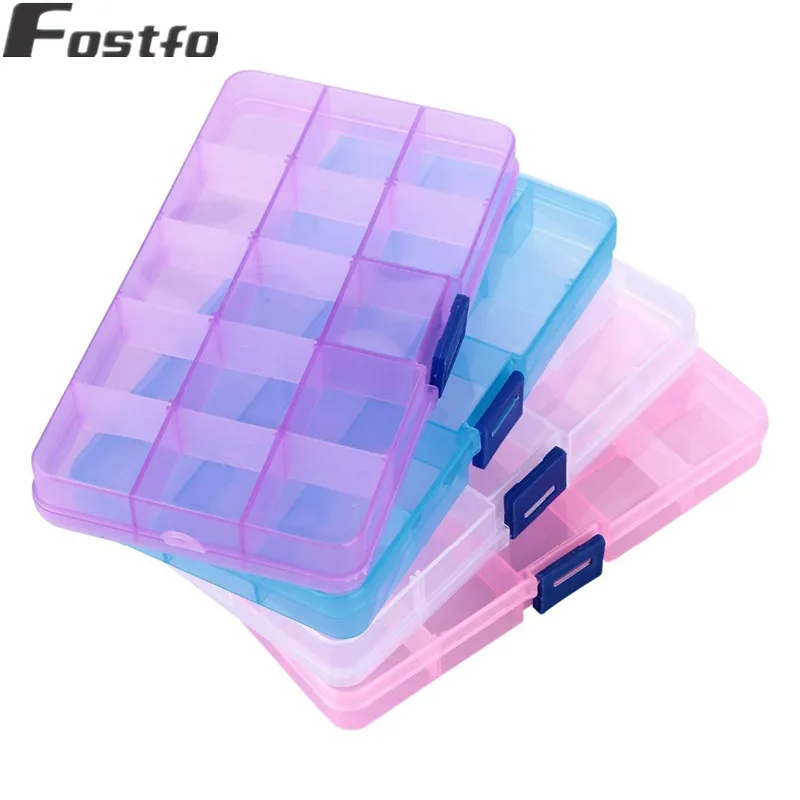 10/15 Slots Jewelry Box Adjustable Plastic Storage Box Transparent Rectangle Case Organizer Boxes For Handmade Packing Jewelry
10/15 Slots Jewelry Box Adjustable Plastic Storage Box Transparent Rectangle Case Organizer Boxes For Handmade Packing Jewelry