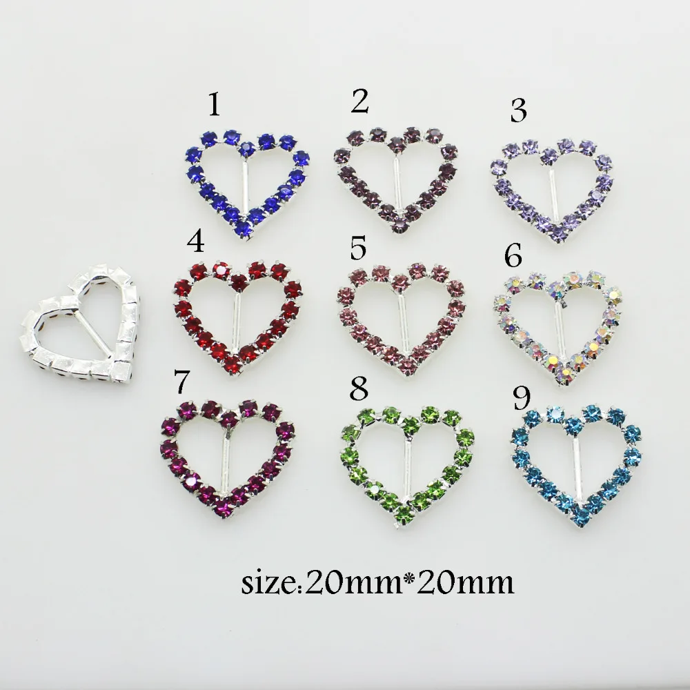 wholesale 50pcs/lot 20mm 9 color heart shape crystal button For Sewing Ribbon Slider decoration.
wholesale 50pcs/lot 20mm 9 color heart shape crystal button For Sewing Ribbon Slider decoration.