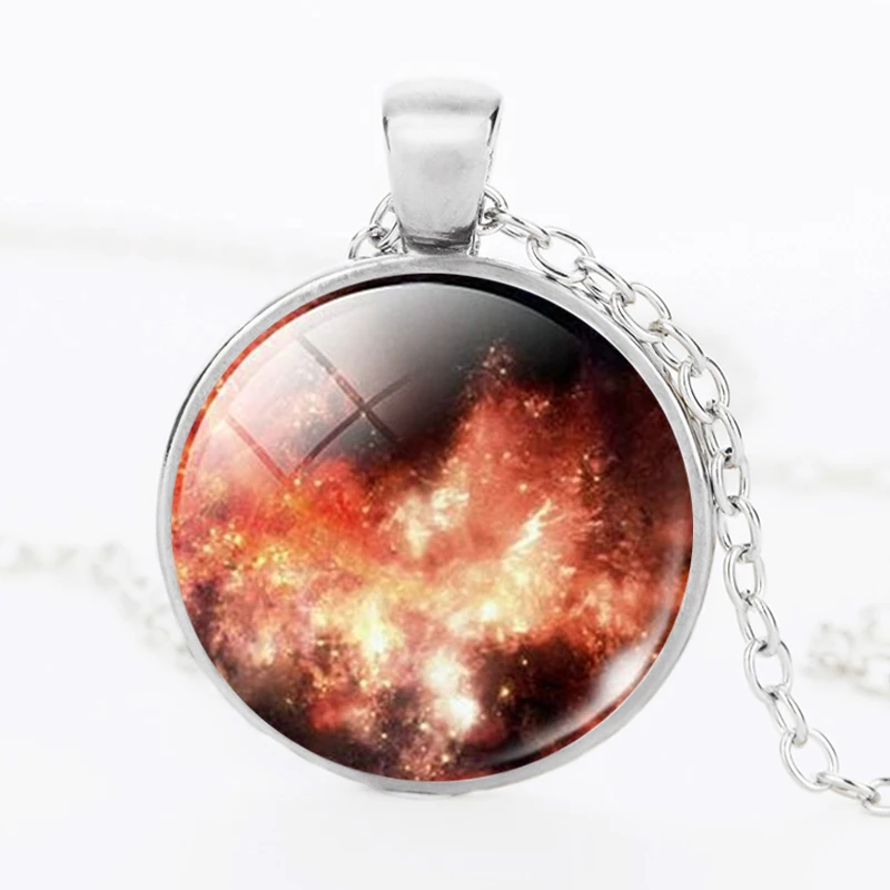 SUTEYI Новое модное ожерелье Galaxy Stars стеклянный кабошон ювелирные изделия