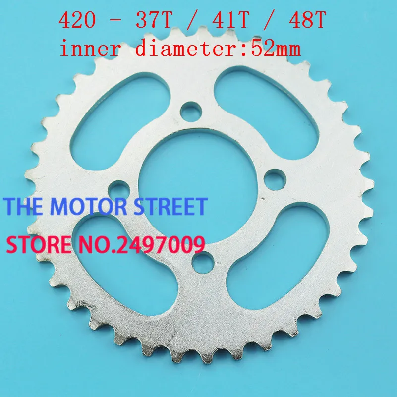 free shopping 420-37t/41t/48t 52mm 37/41/48 tooth Rear Chain Sprocket fit ATV Quad Pit Dirt Bike Buggy Go Kart Motorcycle Motor
free shopping 420-37t/41t/48t 52mm 37/41/48 tooth Rear Chain Sprocket fit ATV Quad Pit Dirt Bike Buggy Go Kart Motorcycle Motor