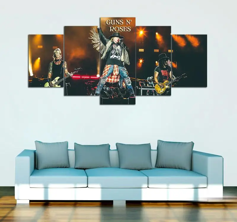 Type Fashion Canvas Painting Wall Art 5 Panel Guns n' Roses Posters Modern Printing Pictures Modular Artwork Home Decorative
Type Fashion Canvas Painting Wall Art 5 Panel Guns n' Roses Posters Modern Printing Pictures Modular Artwork Home Decorative
