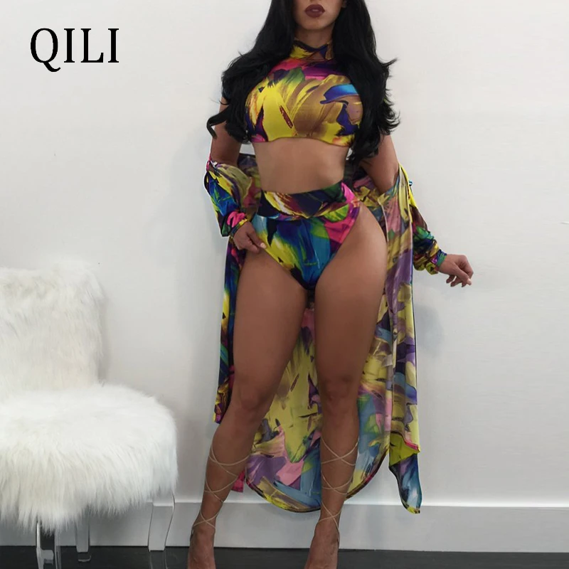 QILI Sexy Beach Bodysuits Tie dyeing Graffiti Print Long Sleeve Women Casual Beach Bodysuits 3 Piece Set Bodysuits+Long
QILI Sexy Beach Bodysuits Tie dyeing Graffiti Print Long Sleeve Women Casual Beach Bodysuits 3 Piece Set Bodysuits+Long