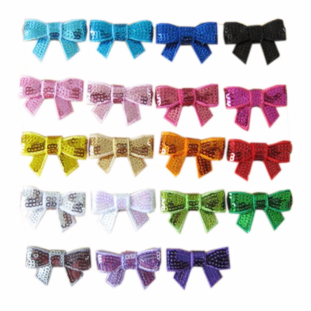 19 шт./лот DIY Bling галстуки-бабочки с блестками для Аксессуары волос Детские повязка
