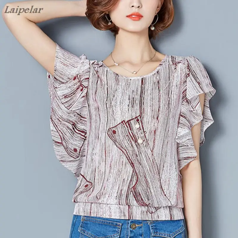 Print Chiffon Shirt Women's 2018 Summer New Bead Chain Lotus Leaf Short Sleeves Bottoming Blouses Casual Ladies Shirts Plus Size
Print Chiffon Shirt Women's 2018 Summer New Bead Chain Lotus Leaf Short Sleeves Bottoming Blouses Casual Ladies Shirts Plus Size