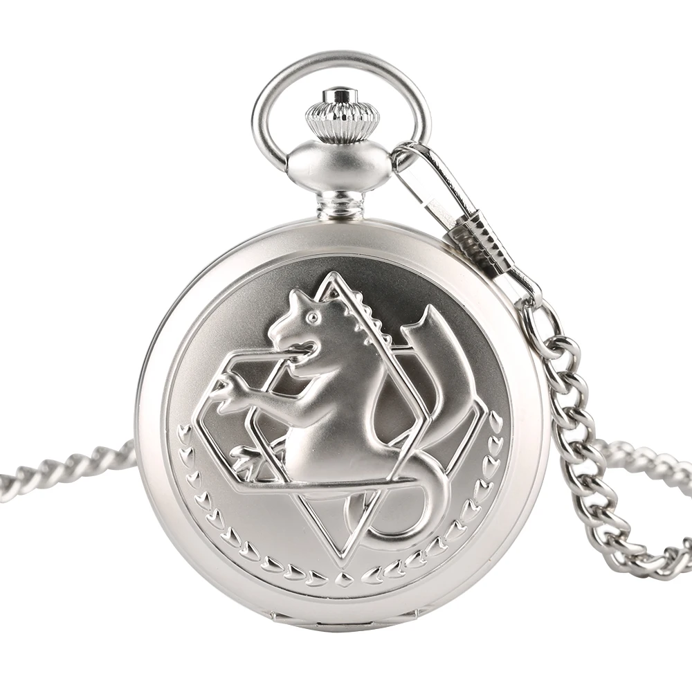 Full Metal Alchemist Dull Polish Quartz Pocket Watch Unisex Vintage Fob Chain Pendant Gift Clock Men Watches
Full Metal Alchemist Dull Polish Quartz Pocket Watch Unisex Vintage Fob Chain Pendant Gift Clock Men Watches
