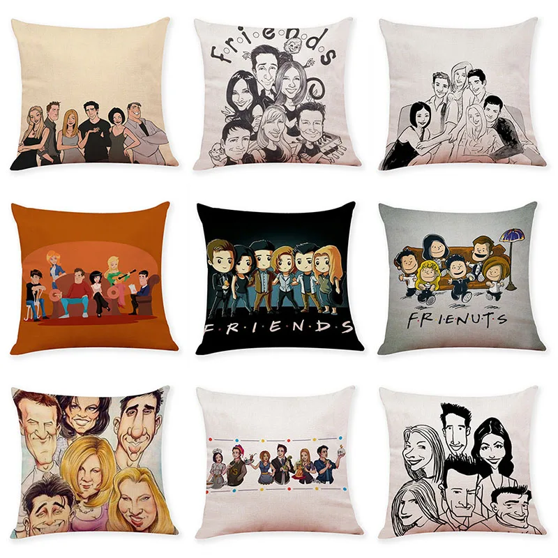 American Tv Series Friends pillowcase Colorful Character Image Cotton and Linen Hug Pillow Case
American Tv Series Friends pillowcase Colorful Character Image Cotton and Linen Hug Pillow Case