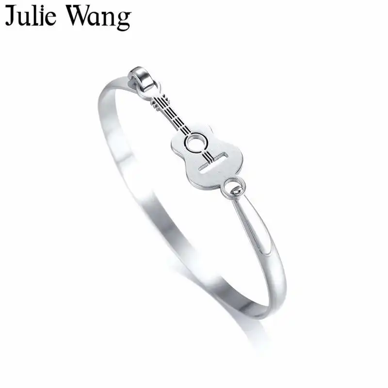 Julie Wang Silver Guitar Cuff Bracelet Women Stainless Steel High Quality Personalized Bangle Fashion Jewelry Pulseras Mujer
Julie Wang Silver Guitar Cuff Bracelet Women Stainless Steel High Quality Personalized Bangle Fashion Jewelry Pulseras Mujer