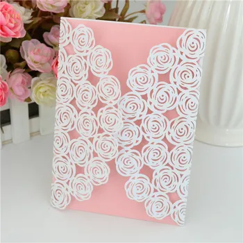 Cluster rose laser cut wedding bridal shower party invitation card
Cluster rose laser cut wedding bridal shower party invitation card