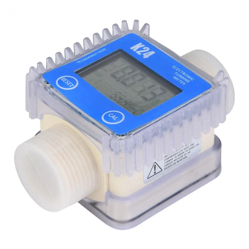 Medidor de turbina medidor de flujo de combustible de aceite diesel digital de turbina Medidor de 1BSPP para productos qu/ímicos Accesorios de v/álvula de agua l/íquida Medidor de flujo qu/ímico