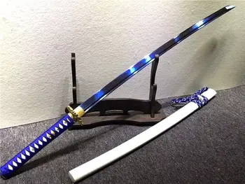 HendMade Japanese Sword Samurai Katana Sharp Blue Clay Tempered T10 Steel Blade Full Tang
HendMade Japanese Sword Samurai Katana Sharp Blue Clay Tempered T10 Steel Blade Full Tang