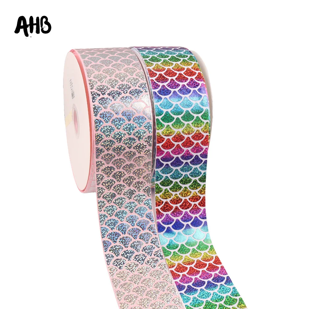 AHB Mermaid Printed Ribbon 75MM Laser Crafts Ribbon DIY Wedding Party Home Textile Decoration Handmade Gift Packing Materials 2Y
AHB Mermaid Printed Ribbon 75MM Laser Crafts Ribbon DIY Wedding Party Home Textile Decoration Handmade Gift Packing Materials 2Y