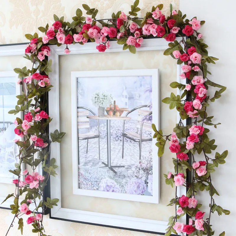 2.3Meter Silk Rose Ivy Vine Artificial Flowers Arch Decor With Green Leaves For Wedding Party Decorations Hanging Wall Garland
2.3Meter Silk Rose Ivy Vine Artificial Flowers Arch Decor With Green Leaves For Wedding Party Decorations Hanging Wall Garland