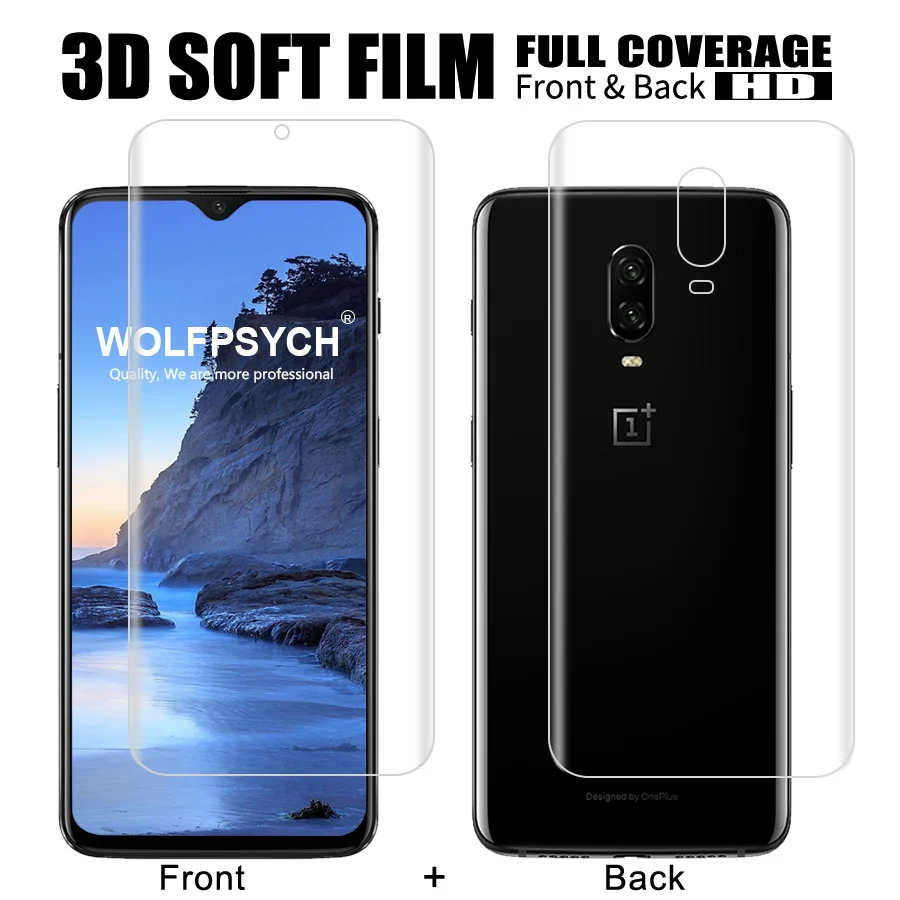 Front + Back Soft Film For Oneplus 6 6t Screen Full Cover Protector For One Plus 5 5t 3 3t Silicone Hydrogel Sticker 
Front + Back Soft Film For Oneplus 6 6t Screen Full Cover Protector For One Plus 5 5t 3 3t Silicone Hydrogel Sticker