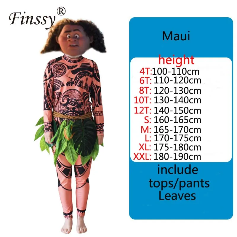 Movie TV Costumes Moana Fairy Maui Cosplay Performance Clothing Halloween Carnival Dress Up Costume
Movie TV Costumes Moana Fairy Maui Cosplay Performance Clothing Halloween Carnival Dress Up Costume
