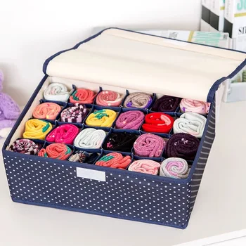 24 Grids Waterproof Oxford Cloth Underwear Storage Box Foldable Drawer Closet Organizers Save Space Home Storage Tools
24 Grids Waterproof Oxford Cloth Underwear Storage Box Foldable Drawer Closet Organizers Save Space Home Storage Tools