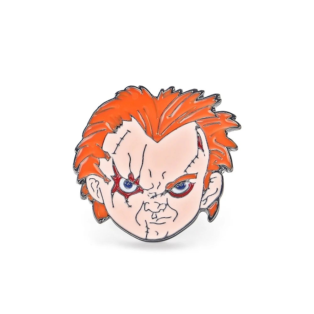 Child's Play Movie Chucky's Face Enamel Pin Halloween Cosplay Costume Horror Jewelry Chucky Doll Metal Brooch Badge Prop Replica
Child's Play Movie Chucky's Face Enamel Pin Halloween Cosplay Costume Horror Jewelry Chucky Doll Metal Brooch Badge Prop Replica