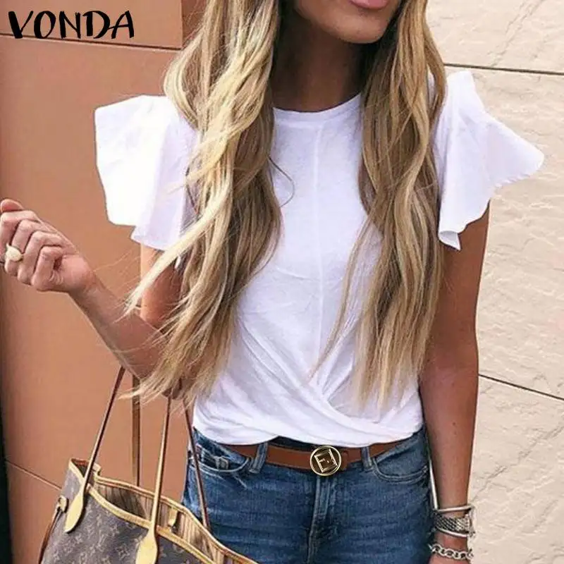 VONDA Women Blouse 2019 Summer Tops Bohemian Casual Loose Short Butterfly Sleeve Solid Blusa Office Shirts Party Tunic Plus Size
VONDA Women Blouse 2019 Summer Tops Bohemian Casual Loose Short Butterfly Sleeve Solid Blusa Office Shirts Party Tunic Plus Size