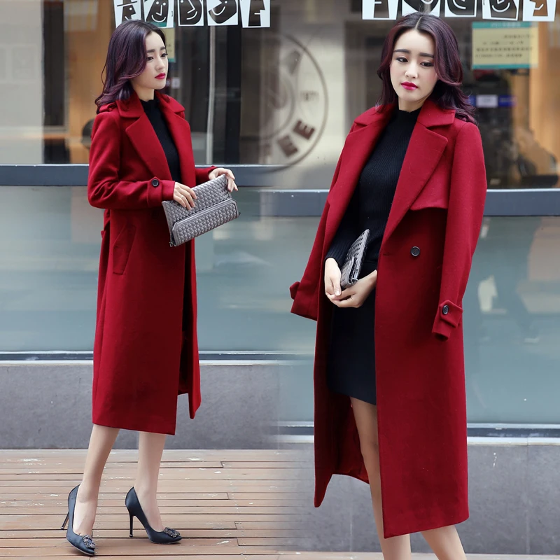 Women Long Coat Autumn Winter Outfit New Korean Fashion Woolen Cloth Coat Cape Coats Overwear With Belt Pocket Slim Top
Women Long Coat Autumn Winter Outfit New Korean Fashion Woolen Cloth Coat Cape Coats Overwear With Belt Pocket Slim Top