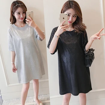 Fashion Summer Pregnant Dress Pregnancy T Shirt Short Sleeve Maternity Tees Loose Pregnancy Tops Solid Color Plus Size
Fashion Summer Pregnant Dress Pregnancy T Shirt Short Sleeve Maternity Tees Loose Pregnancy Tops Solid Color Plus Size