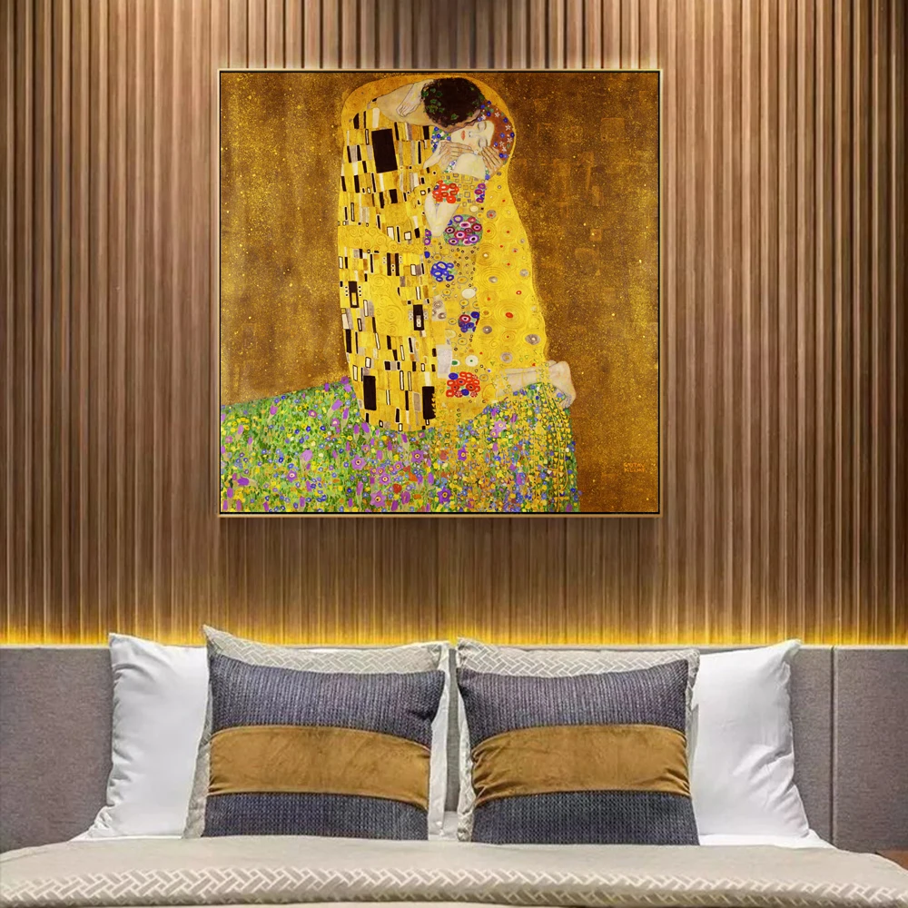 Gustav Klimt Kiss настенные картины портрет Adele Bloch настенная Картина на холсте