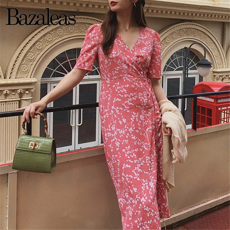 button and tie in front Dresses vestidos old pink hydrangea printed midi Dress Fashion summer Dress 
button and tie in front Dresses vestidos old pink hydrangea printed midi Dress Fashion summer Dress