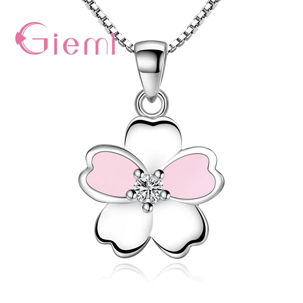 Hot 925 Silver Cherry Blossoms Necklace Flower Silver Chain Color Pink Purple Crystal Pendant Necklaces Jewelry Collier Femme
Hot 925 Silver Cherry Blossoms Necklace Flower Silver Chain Color Pink Purple Crystal Pendant Necklaces Jewelry Collier Femme