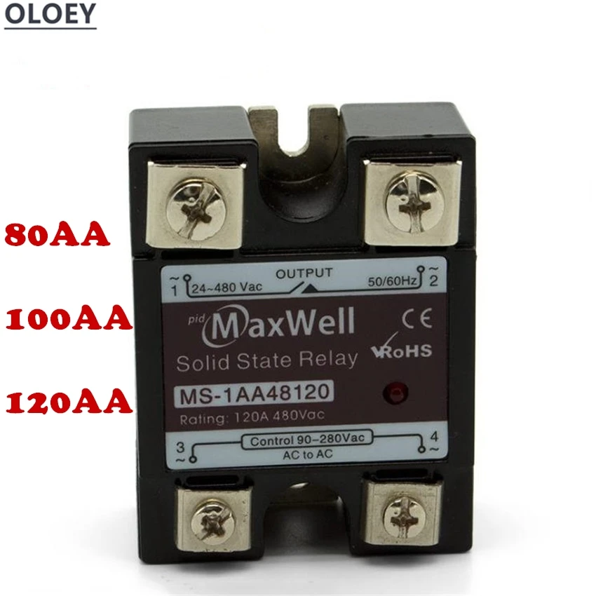 10PCS Single Phase Solid State Relay AC Controlled AC SSR-60 80 100 120AA Solid State Relay High-quality 24V-480V AC
10PCS Single Phase Solid State Relay AC Controlled AC SSR-60 80 100 120AA Solid State Relay High-quality 24V-480V AC