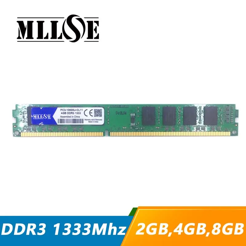 

MLLSE RAM DDR3 2GB 4GB 8GB 1333 1333mhz PC3-10600 PC3-10600U Desktop Computer PC RAM Memory Memoria DIMM 2g 4g 8g