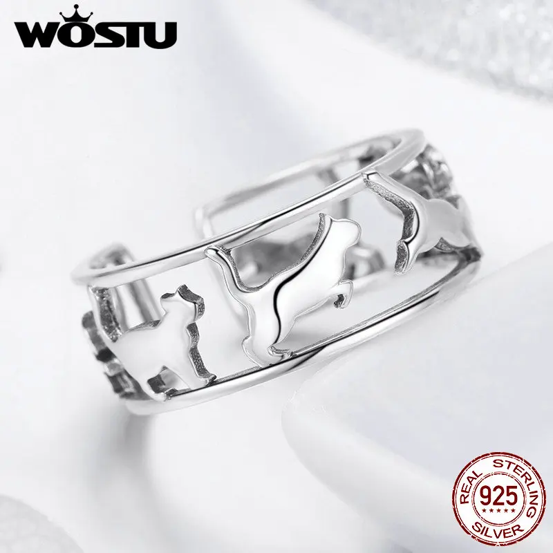 WOSTU New Fashion 925 Sterling Silver Happy Kitty Rings For Women Engagement Simple Ring Elegant Romantic Jewelry Gift FIR473
WOSTU New Fashion 925 Sterling Silver Happy Kitty Rings For Women Engagement Simple Ring Elegant Romantic Jewelry Gift FIR473