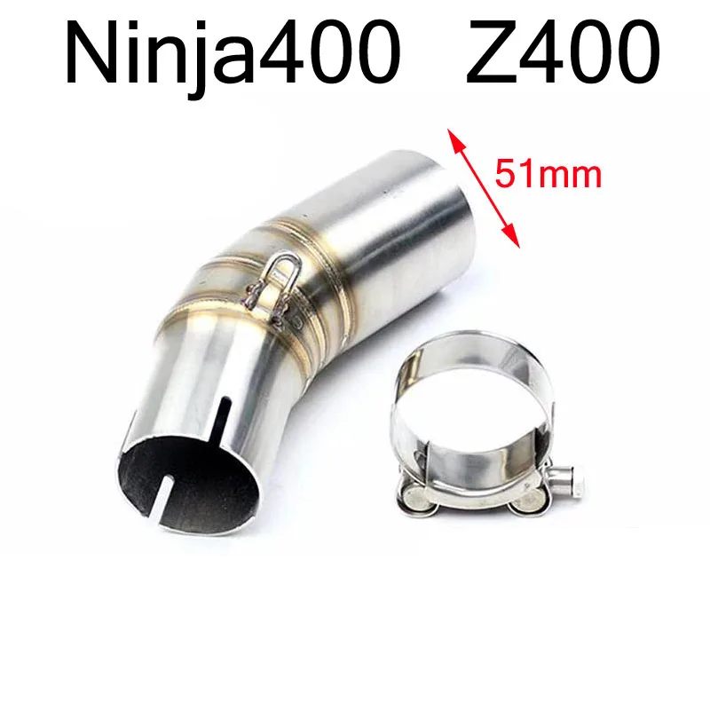 51mm For kawasaki Ninja400 Z400 Motorcycle Exhaust Middle Pipe Link Connect Tube Without Muffler Fit 2018 2019 Years
51mm For kawasaki Ninja400 Z400 Motorcycle Exhaust Middle Pipe Link Connect Tube Without Muffler Fit 2018 2019 Years