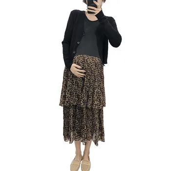 2019 New Maternity Knitted Cardigan+Chiffon Patchwork Leopard Cake Dress Sets Pregnant Women Pregnancy Casual Clothes Set Q863
2019 New Maternity Knitted Cardigan+Chiffon Patchwork Leopard Cake Dress Sets Pregnant Women Pregnancy Casual Clothes Set Q863