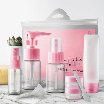 9pcs/set Portable Travel Mini Cosmetic Bottles Points Bottling Plastic Transparent Rotary Spray Bottle Pot Cream Box Makeup
9pcs/set Portable Travel Mini Cosmetic Bottles Points Bottling Plastic Transparent Rotary Spray Bottle Pot Cream Box Makeup