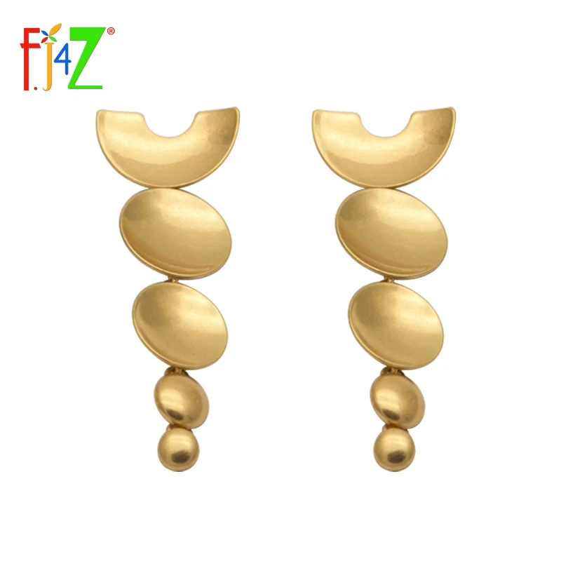 F.J4Z New Hot Punk Unusual Design Female Dangle Earrings Trending High Quality Uneven Round Block Golden Alloy Earrings
F.J4Z New Hot Punk Unusual Design Female Dangle Earrings Trending High Quality Uneven Round Block Golden Alloy Earrings