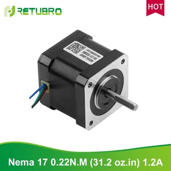 Free Shipping RETUBRO Nema 17 Stepper Motor 0.22NM 4 leads 1.2A Hybrid mini Stepping Motor 
Free Shipping RETUBRO Nema 17 Stepper Motor 0.22NM 4 leads 1.2A Hybrid mini Stepping Motor